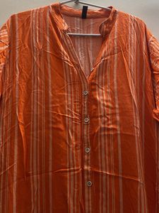 Striped Orange Dress