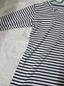 Black and white striped tee