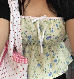 Floral Print tube top🌷🪞✨