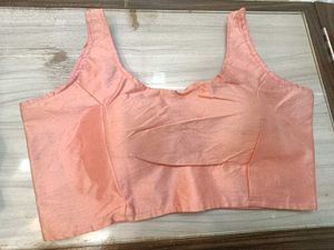 Peach Sleeveless Bollywood Blouse