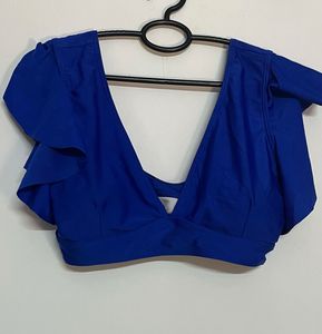 Blue Bikini Top