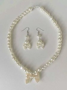 Pearl Necklace & Earring Set
