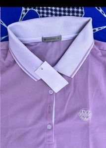 VUARNET Light Pink Shirt with White Collar** 🩷⚪
