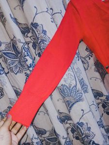 Red Sweetheart Knit Cardigan