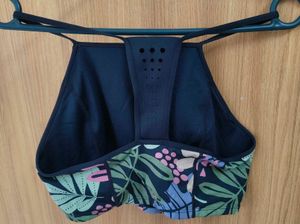 JoyLab Blue Floral Sports Bra
