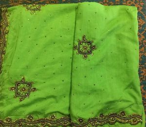 Maggam work Silk saree with running blouse