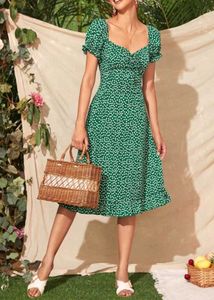 🛍️ Green Ruffled Dress ⭐⭐⭐⭐⭐
