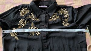 Embellished Black Top