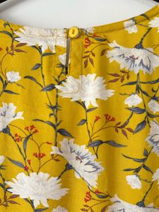 Mustard Floral Casual Top