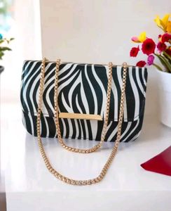 Zebra Print Sling Bag