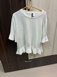 H&M Ruffle Hem Knit Top