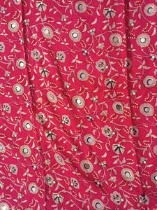 Red Embroidered Kurta