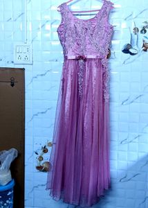 Gown Peach Colour Bride Dress FreeUp