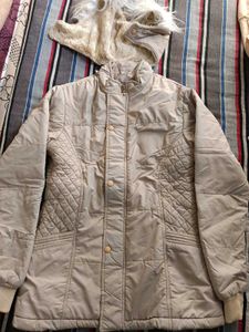 Beige Quilted Jacket