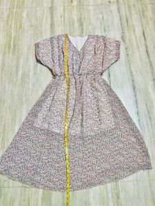 Floral Print V-Neck Dress
