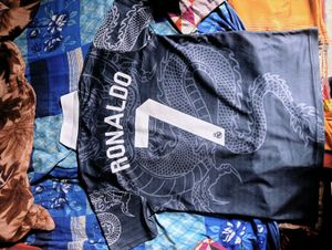 Ronaldo FC Black Print Jersey