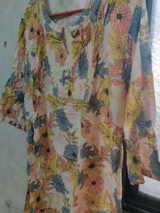 Floral Print Kurta