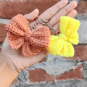 Red Crochet Bow