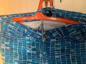 AND Blue Printed Trouser For Women