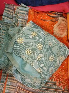 10 used sarees with blouses for Stephen