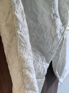 White Embroidered Plazzo pant