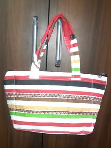 Striped Tote Bag