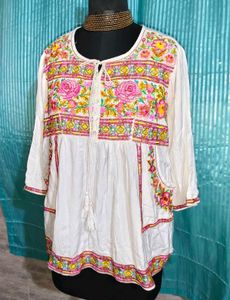 Size M/L🎁Buy 2 Get 1 Free🎁 Embroidered Top