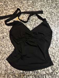 Y2k Black Halter Top