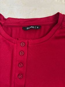 Red Boxy Top