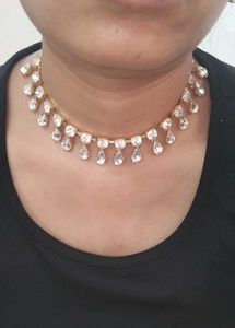 Sparkling Crystal Choker With Earings