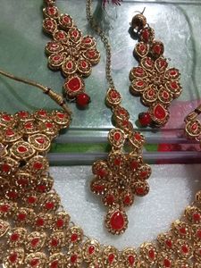 Red And Gold Bridal Set