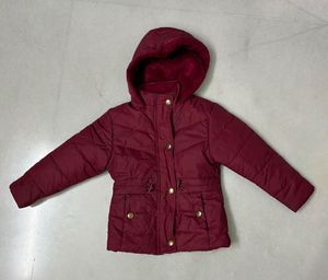 Girls' Maroon Puffer Jacket 78 cm
