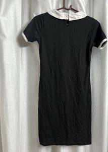 Black &amp; White Collar Dress