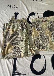 Printed Top &amp; Palazzo Set(cord Set)