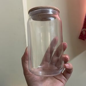 Borosil Glass Can With Wooden Lid