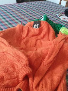 Orange Knit Sweater