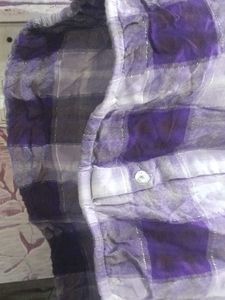 Purple Plaid Cropped Shirt - Trendy &amp; Stylish!