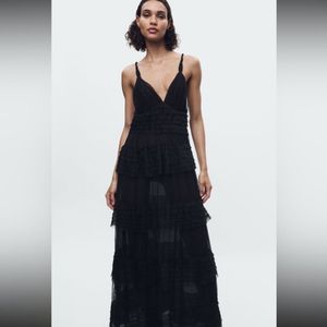 New Zara Celeb Style Gala Runway Maxi Dress