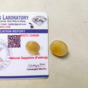5.70Cts. Natural Yellow Sapphire(Pukhraj) Gemstone
