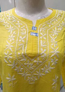 Lakhnavi Hand Embroidery Short Kurti