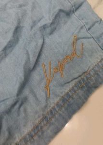 new Denim Tiered Mini Dress top