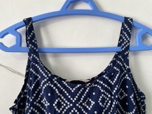 Sleeveless Bandhani Print Peplum Top