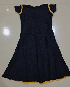 Elegant Black  &amp; Yellow Dress