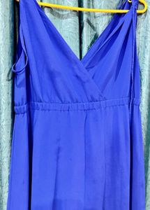 blue one piece party wear dress