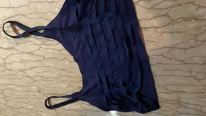 Navy blue swimsuit top