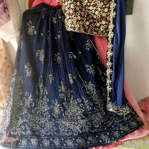 Nevi Blue + Multi Lehenga