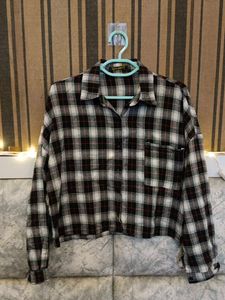 Plaid Crop Top Shirt