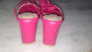 Pink Rhinestone Block Heels 👠