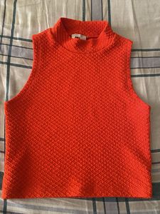 Orange Textured Top