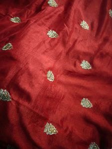 Brand New Beautiful Red Saree With Blouse